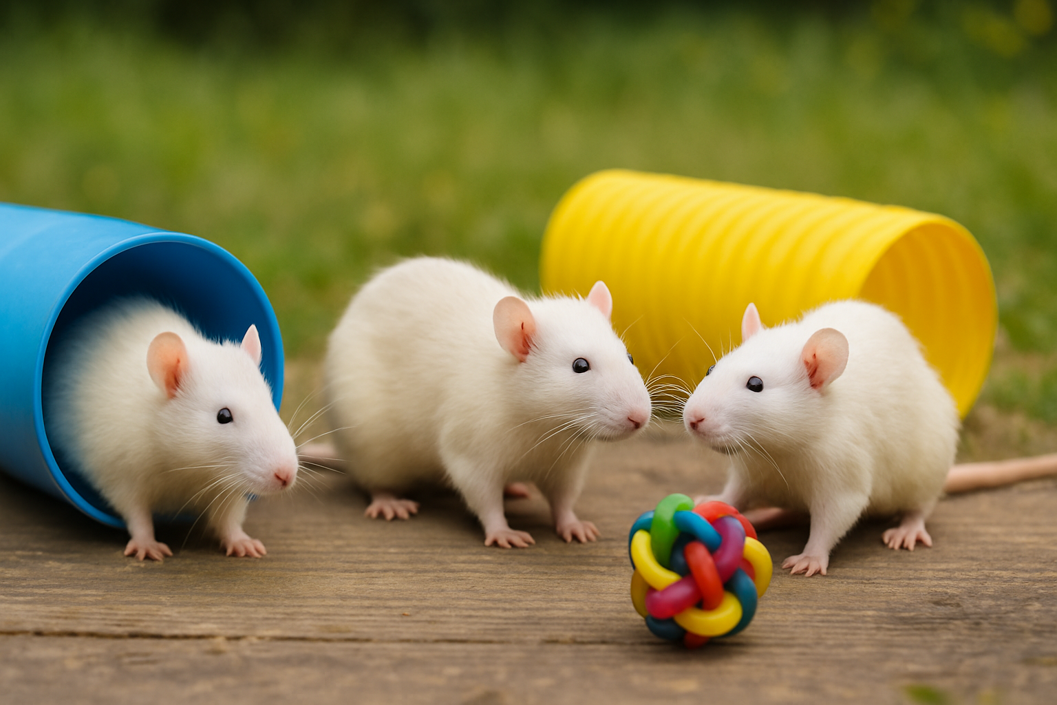 Rats playing freely in an enriched “park” environment